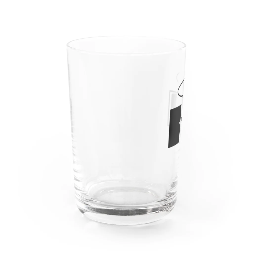 謎はないけど謎解き好きのお店のオープンザドア（黒イラスト大） Water Glass :left