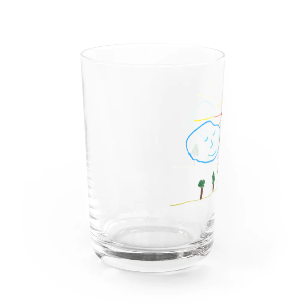 ミンナソラノシタのさんさん Water Glass :left