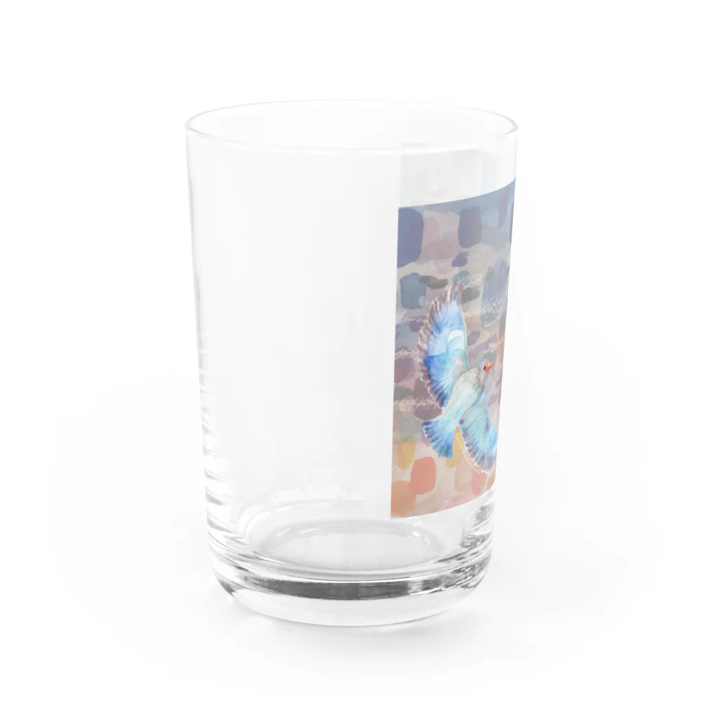 catanorynecoの青い鳥がなくとき -夕焼け- Water Glass :left