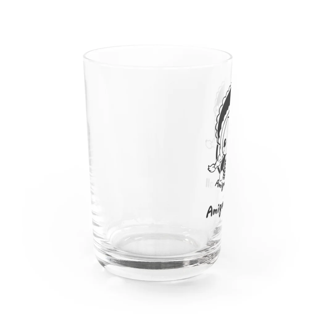 あみぐるどーるグッズSHOPのあみぐるどーるロゴデザイン Water Glass :left