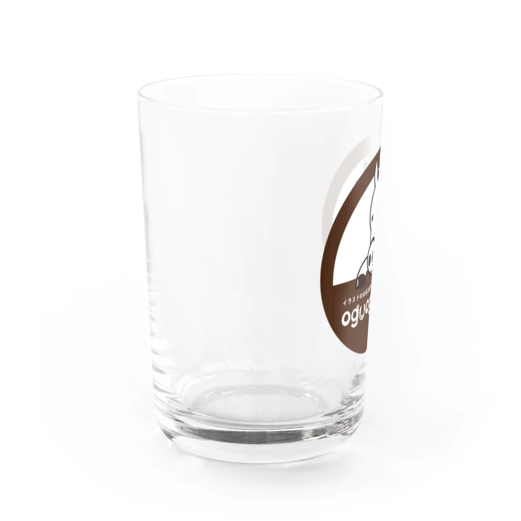 oguogu牧場SUZURI店のoguogu牧場ロゴ Water Glass :left