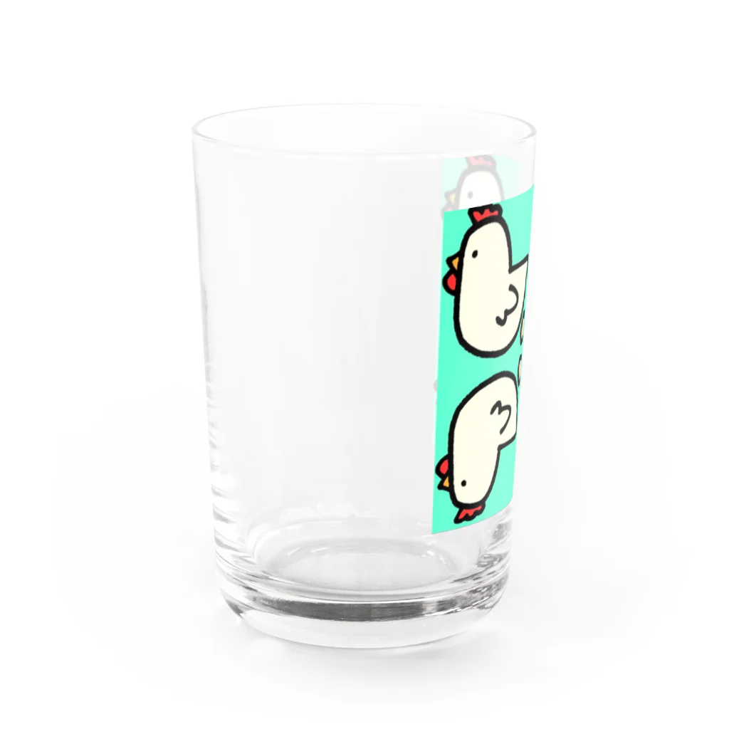 yukimaru-mametaのニワトリだらけ Water Glass :left
