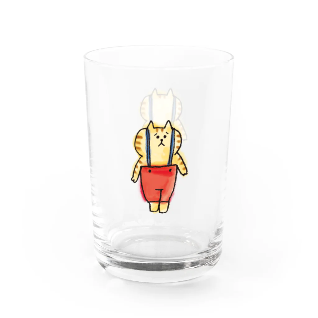 ごろごろにゃんすけのサスペンダーくん Water Glass :left