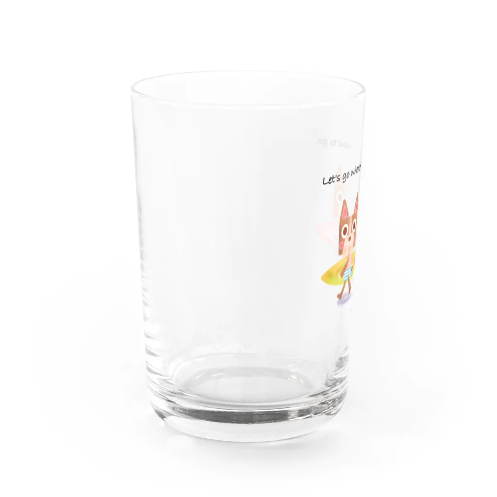 杉井亜希のサーファーボステリカップル Water Glass :left