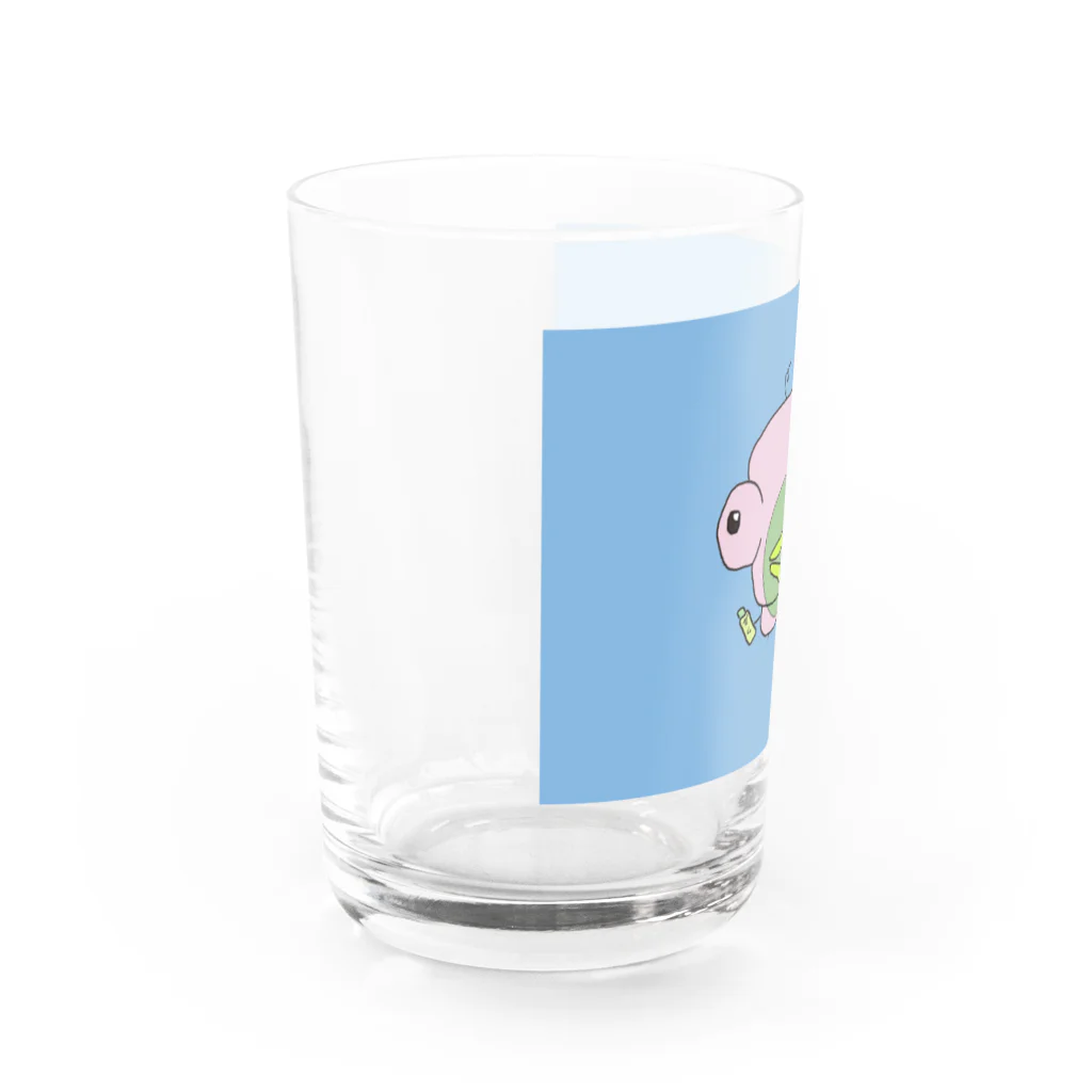 軟球&ムルムルの購買部のデメキンさん Water Glass :left