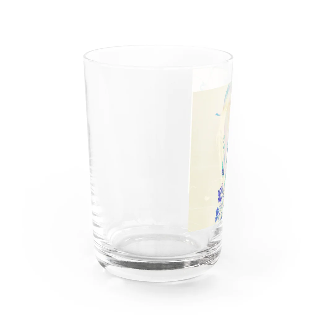 ニュー水青の烏瓜くらげ Water Glass :left