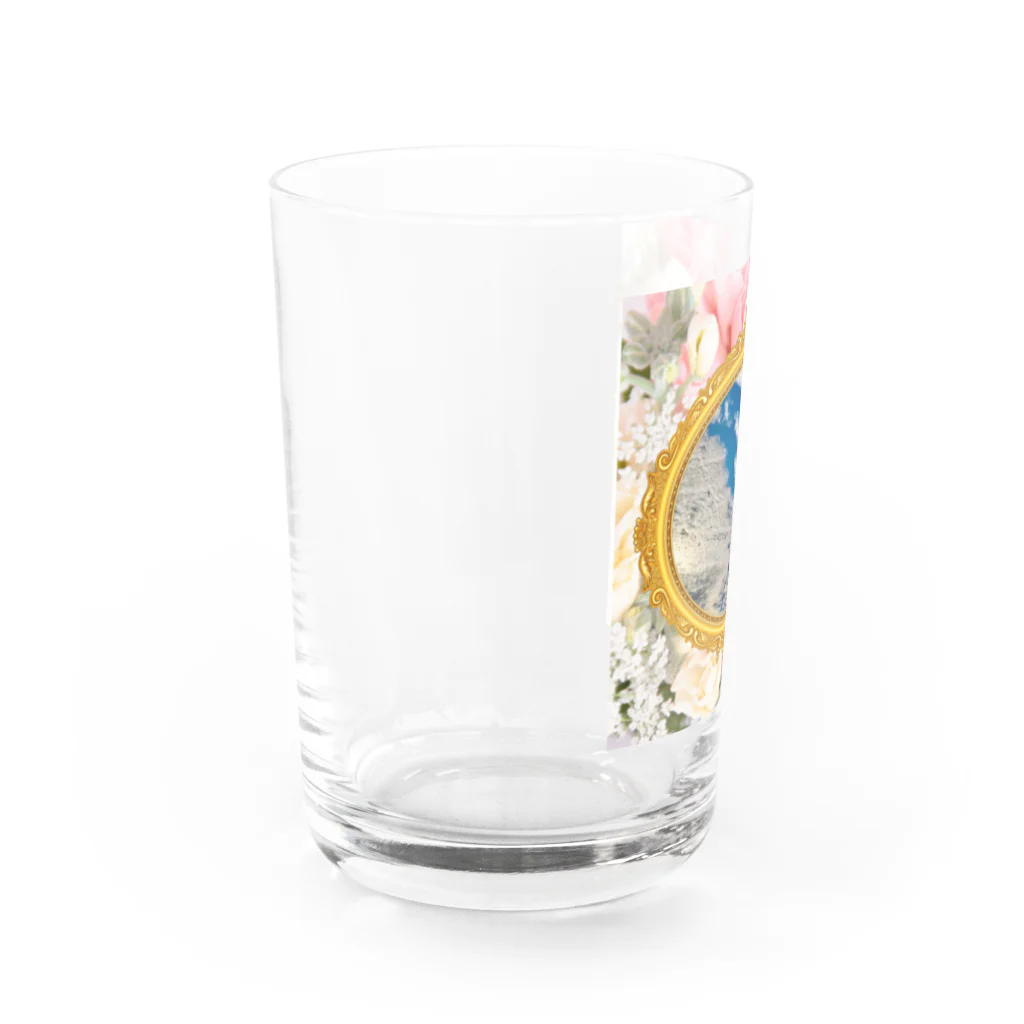 錆猫の館の【B】キスをする雲～LOVE&PEACE Water Glass :left