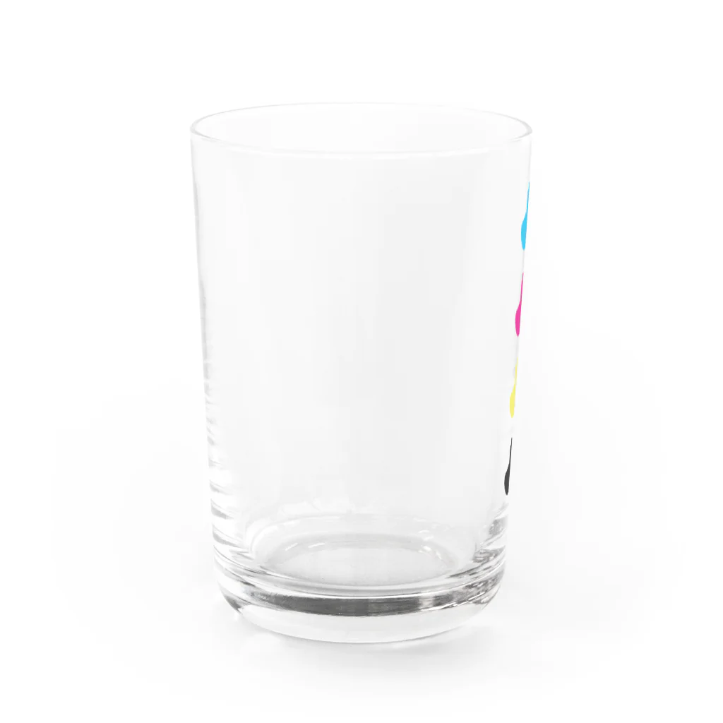 ツナマヨショップのCMYKあひる Water Glass :left