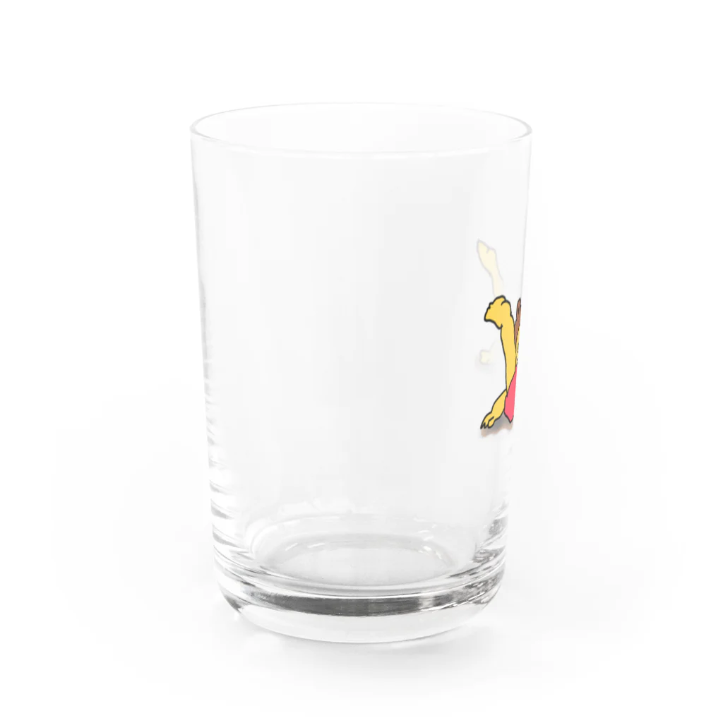 ぽたおのおみせのきいろの赤パンツ Water Glass :left