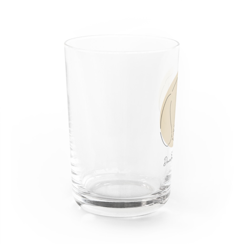 & dog.のミニチュアダックスフンド Water Glass :left