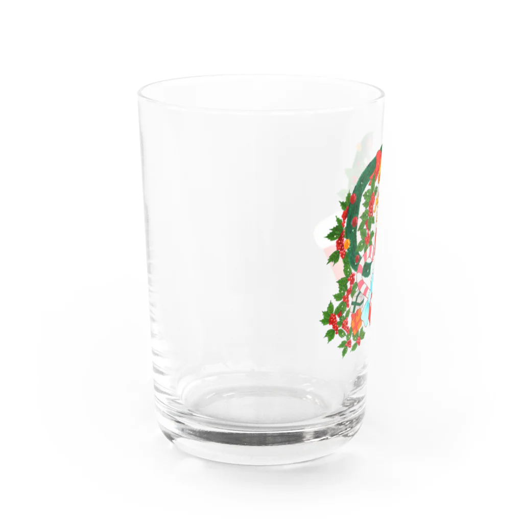 【コザクラインコ】オピーチョのお店の【コザクラインコ】クリスマスオピーチョ Water Glass :left