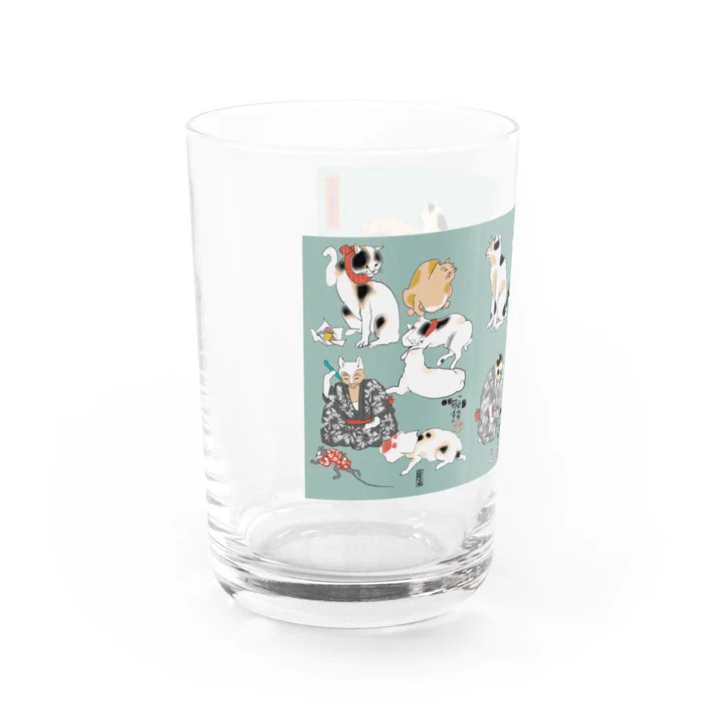 AO's SHOPの浮世絵　国芳ねこ Water Glass :left