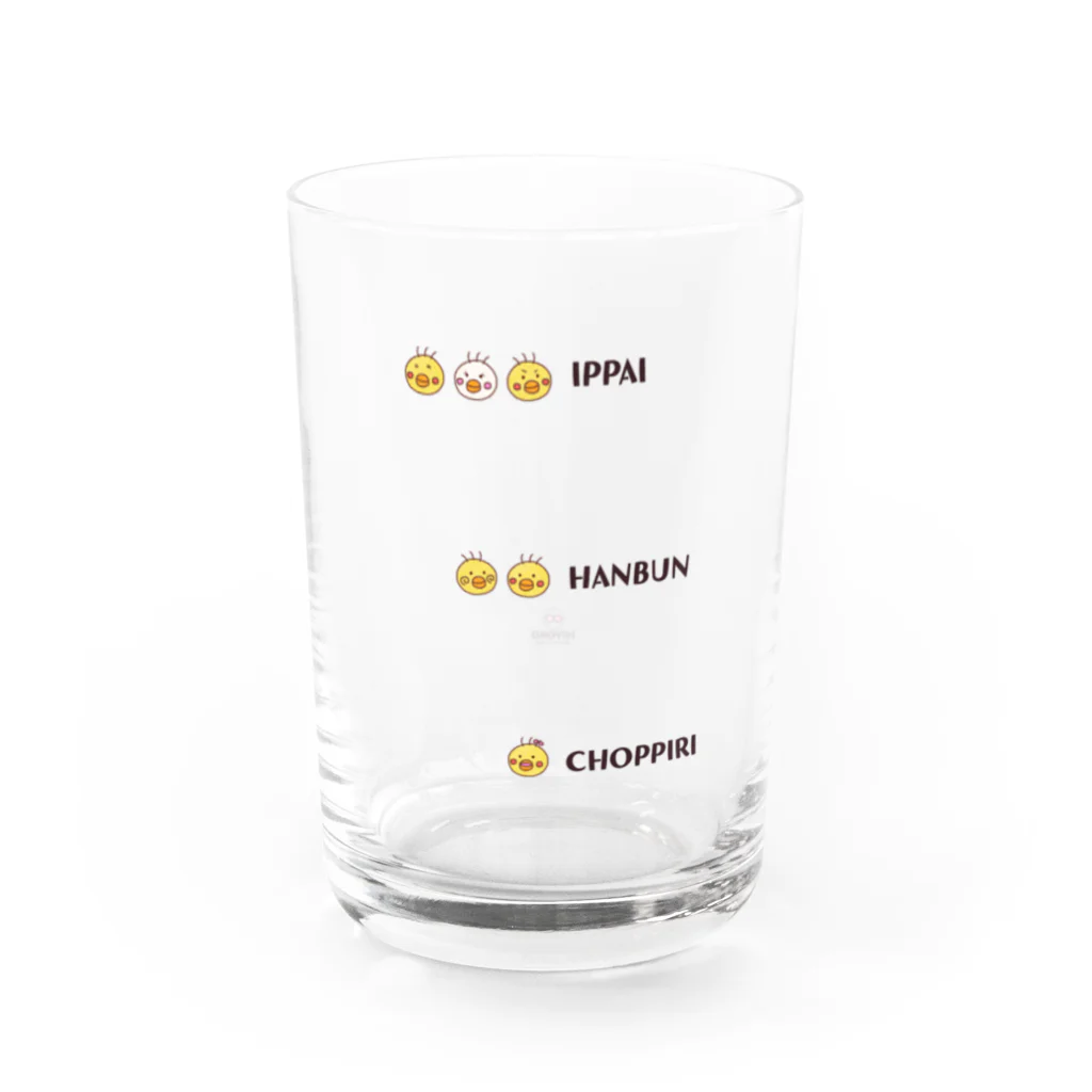 つぶあん茶屋のぴよみりぐらす Water Glass :left