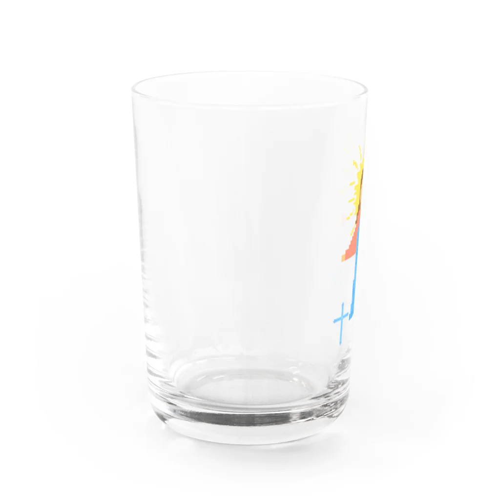 ムエックネのキリスト　ドット絵 Water Glass :left