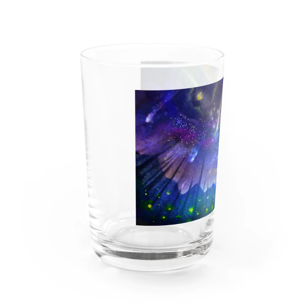 子葉＠イラスト依頼募集中の夏の夜空ft.括弧いいネコ Water Glass :left