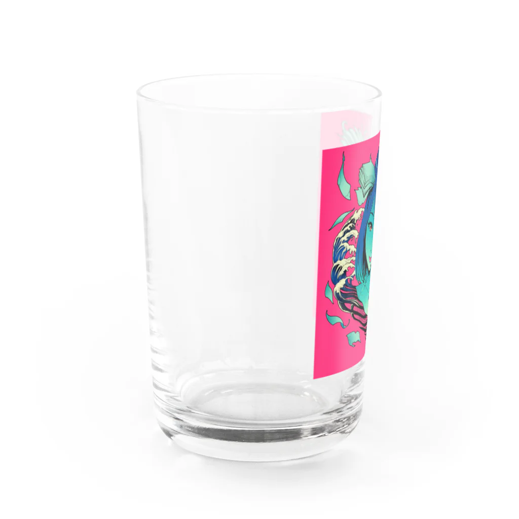 ヒビコイのミンミンピンク（スッピン） Water Glass :left