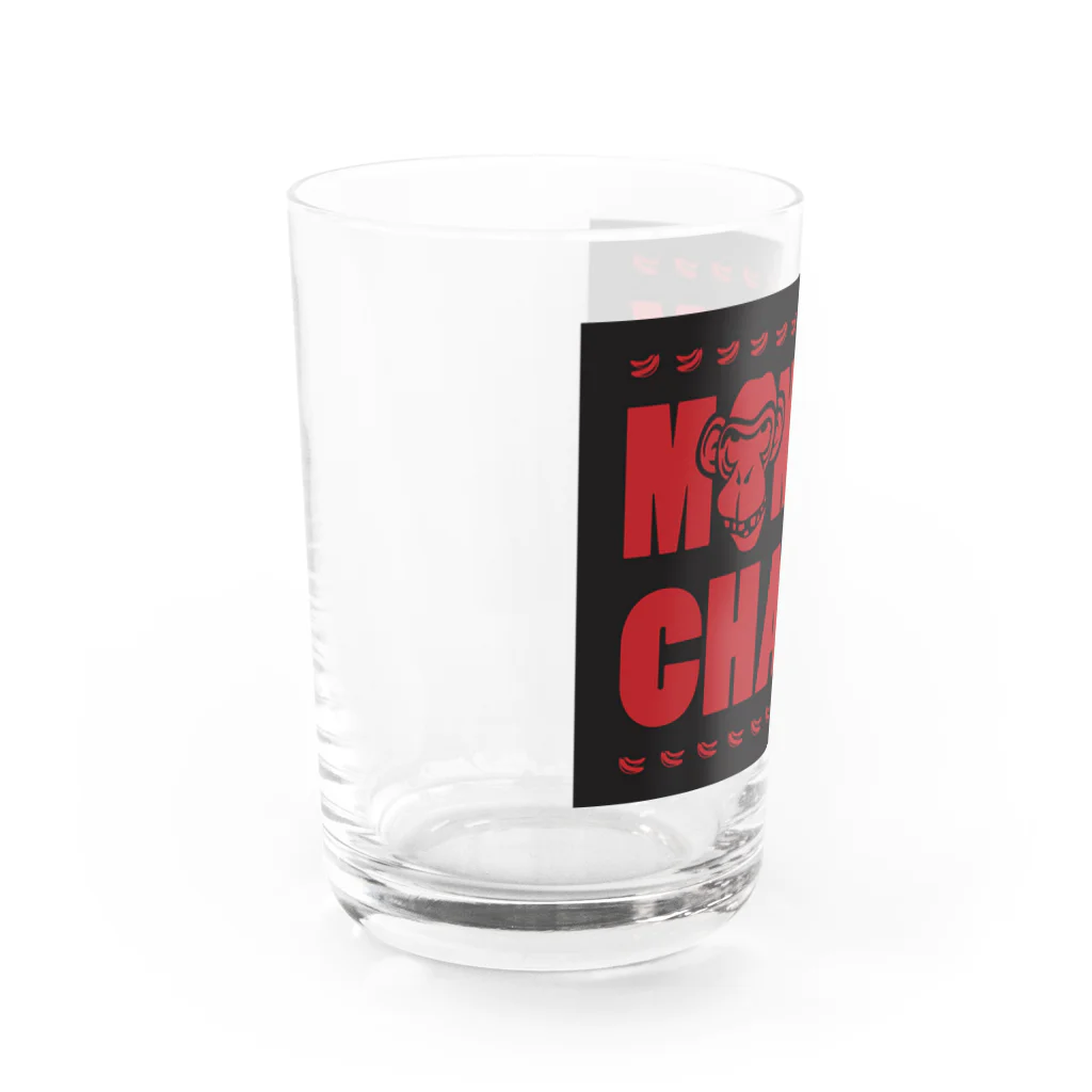 MONCHAP shopのMONEY CHAPS ロゴ黒赤 Water Glass :left