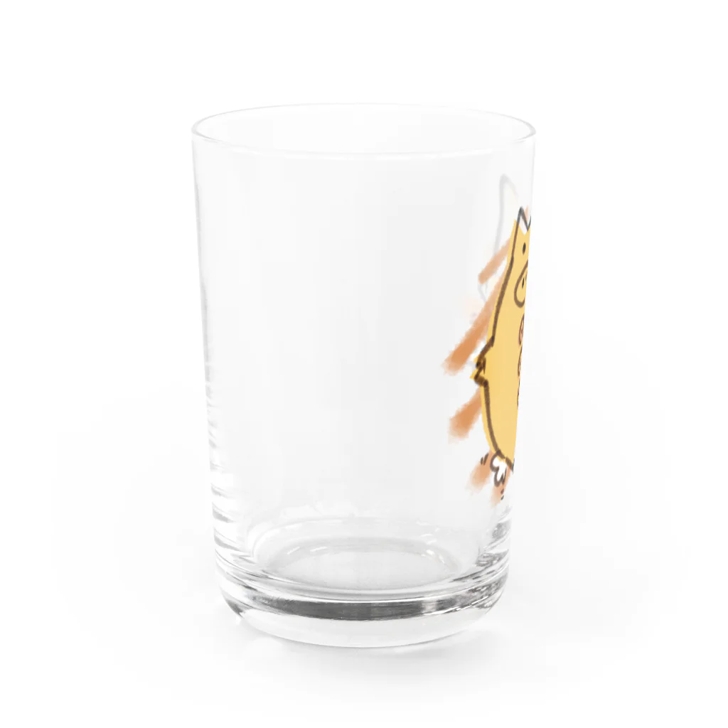 塩茹でそらまめのとぶぶた Water Glass :left