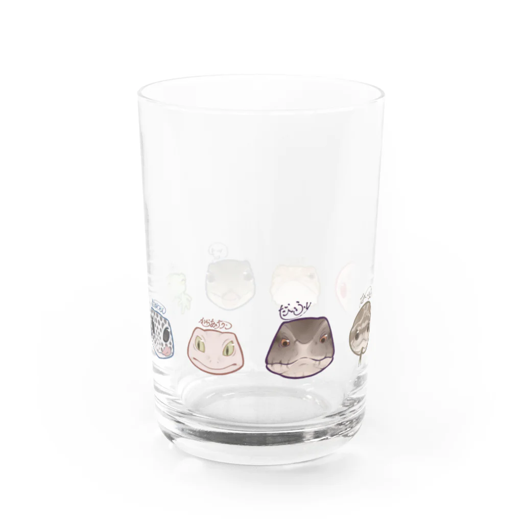 あやすンちグッズ販売所のペット大集合！(横並び) Water Glass :left