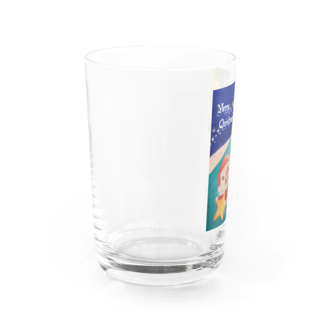 文鳥さんと仲間たちのクリスマスのおてつだいB Water Glass :left