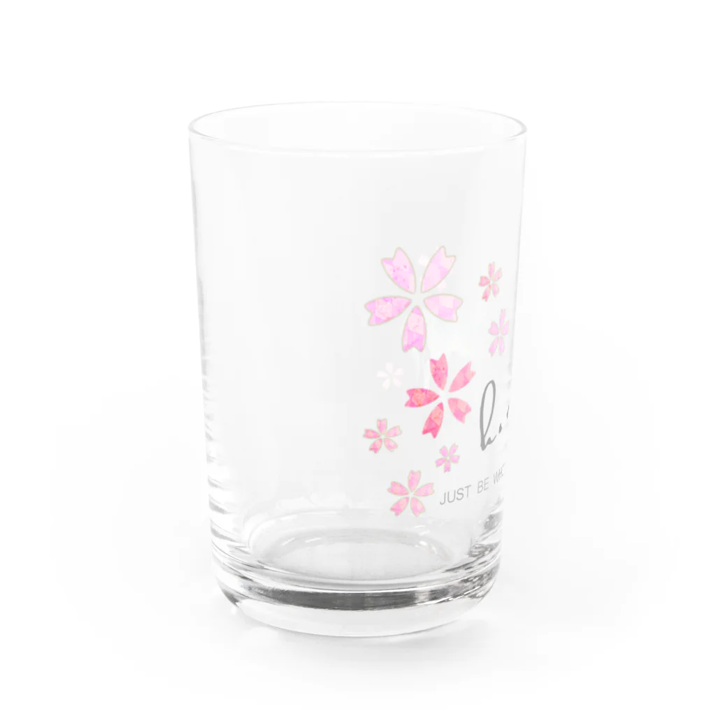 ClubHMのSpring Horse 桜帽子 Water Glass :left