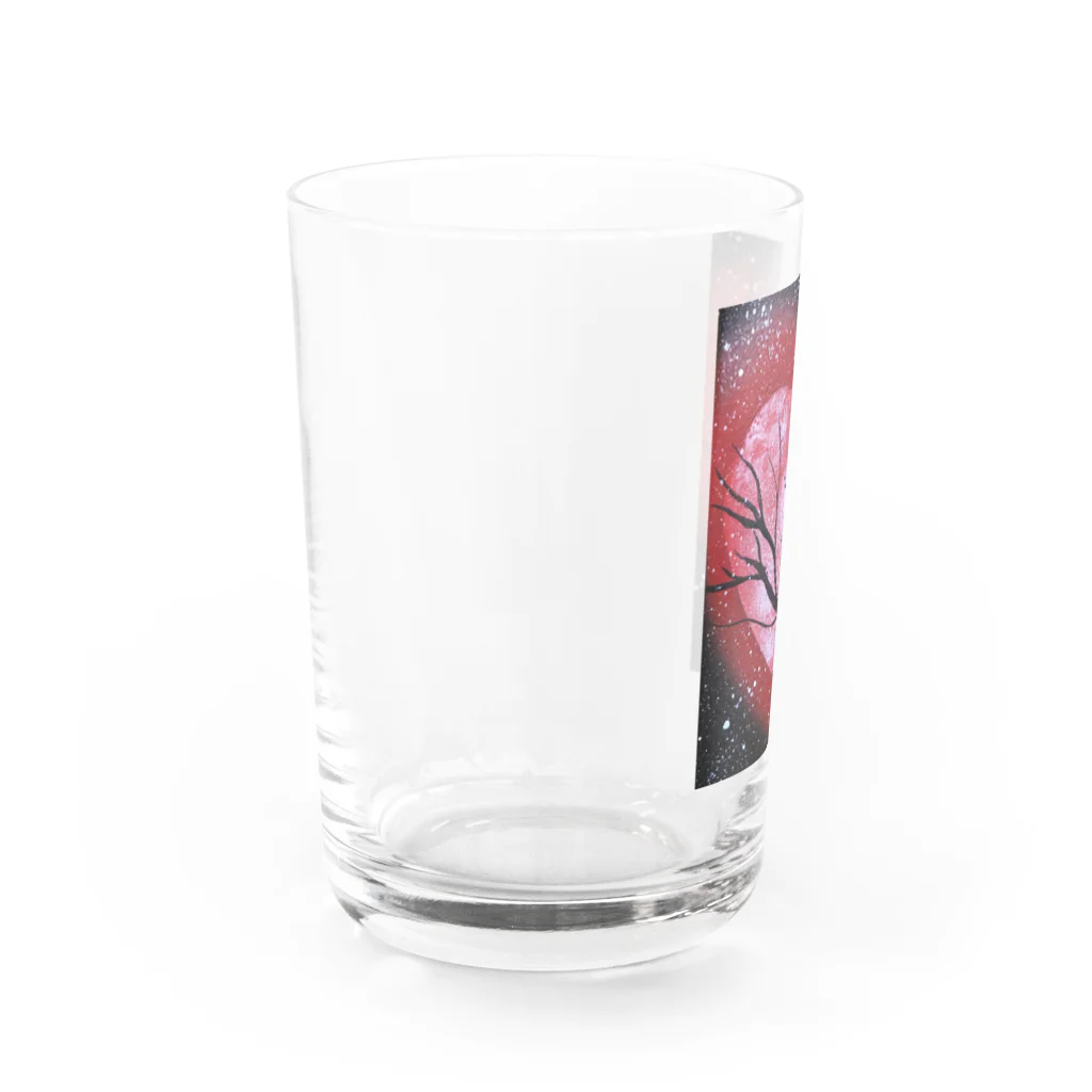 フクロウシホのハートムーン❣️ Water Glass :left