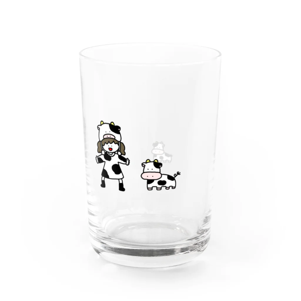 さかもとこのみのグッズやさんの左手で持って牛乳を飲む人用 Water Glass :left