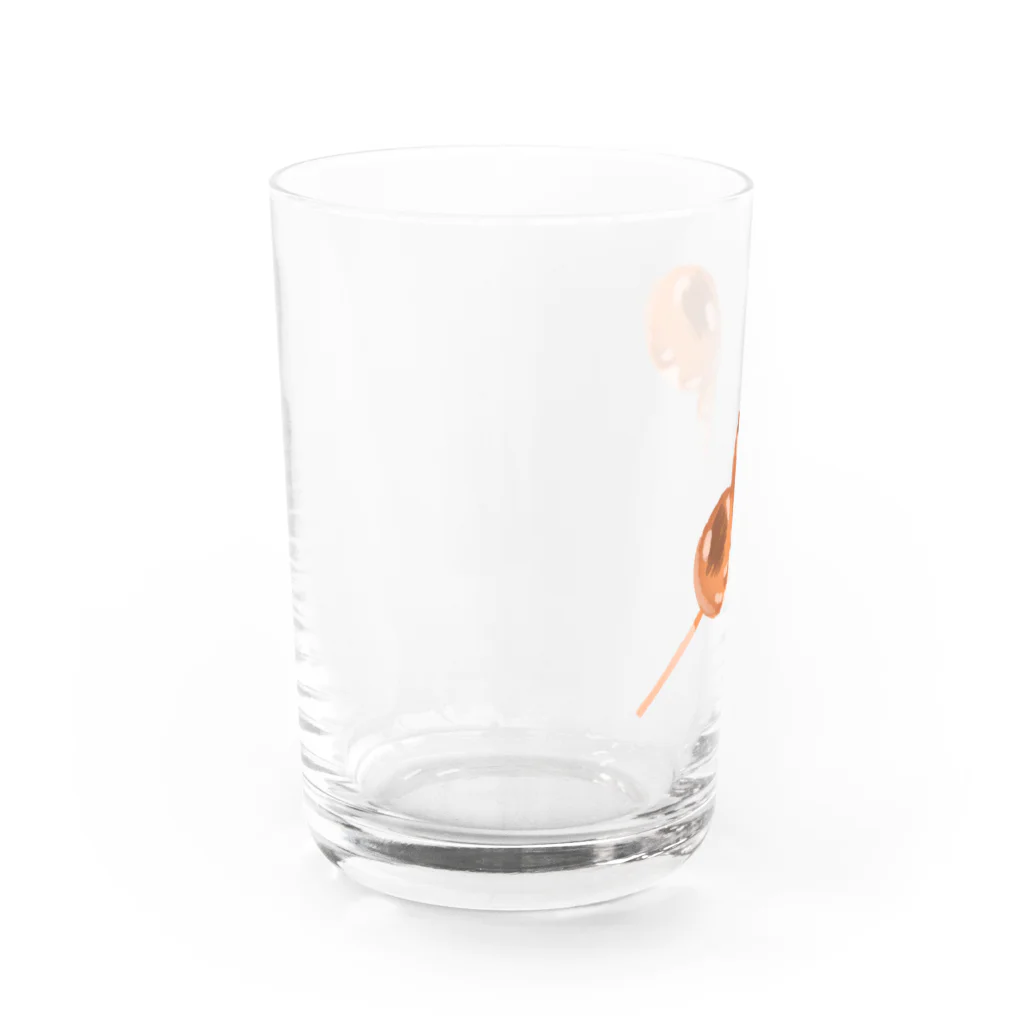 いくら丼のみたらし団子 Water Glass :left