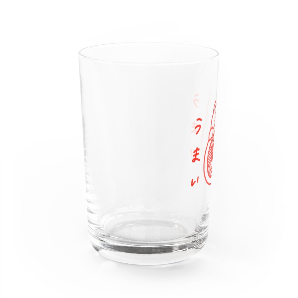 ますださえこのうまいラーメンうまい（red） Water Glass :left