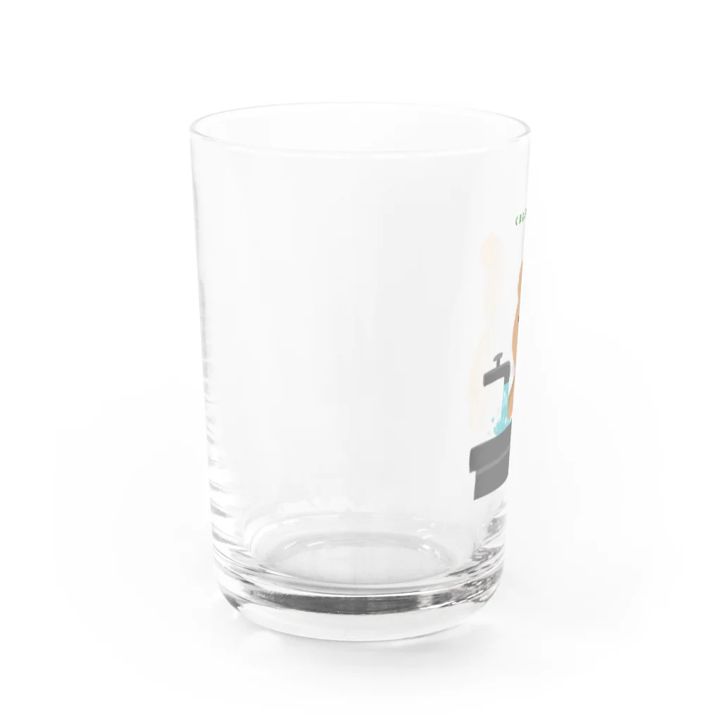 イラストレーター　　fuyuのくまよしの手洗い Water Glass :left