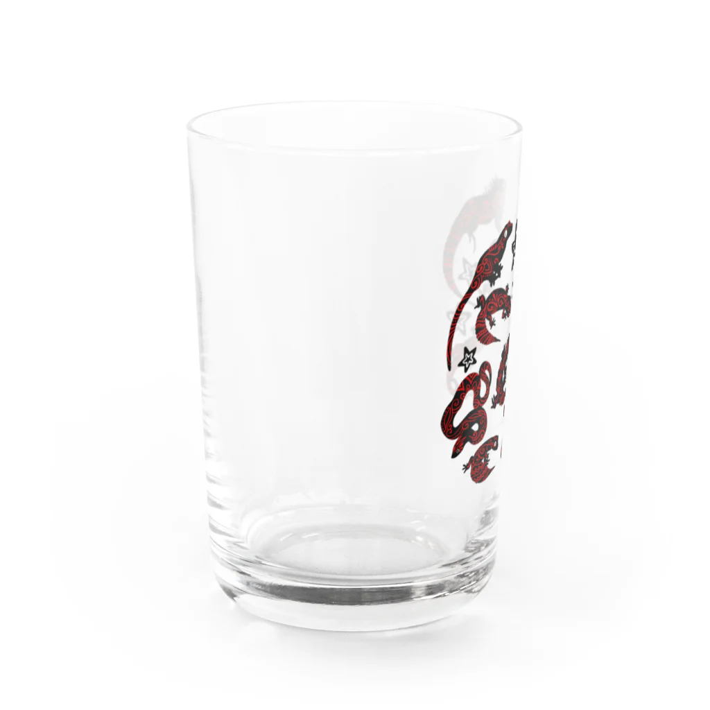 あやるの爬虫類(模様入) Water Glass :left