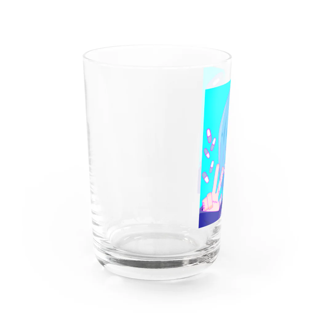 MANNZOKUの真っ青くん Water Glass :left