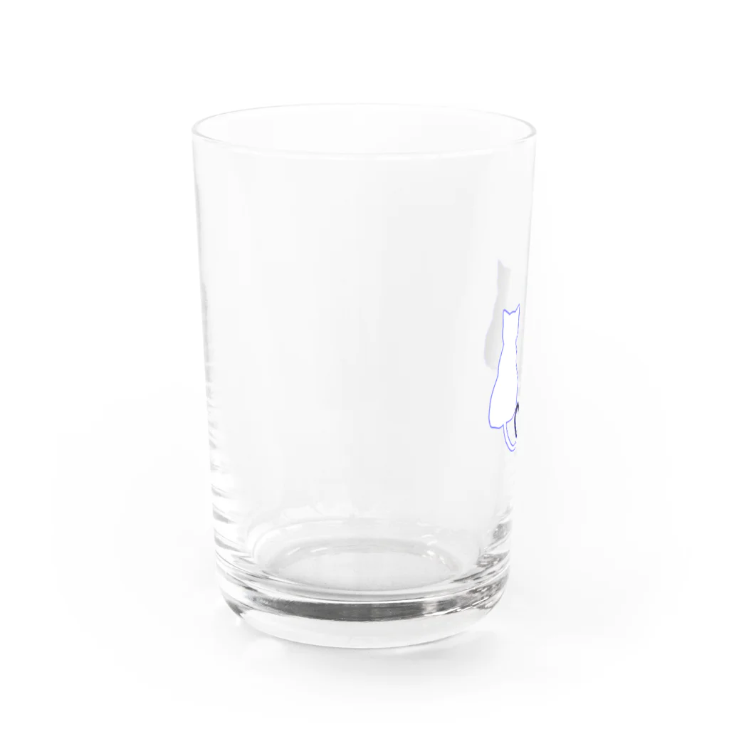 よもぎ(I loveネコ)の幸せ猫ちゃん Water Glass :left