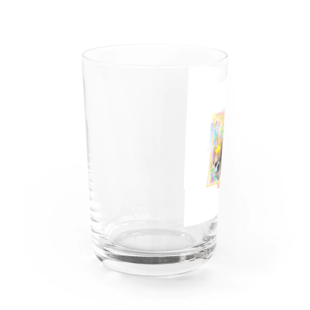 チビちゃんとココちゃんSHOPの絵画風のチビちゃんとココちゃん Water Glass :left