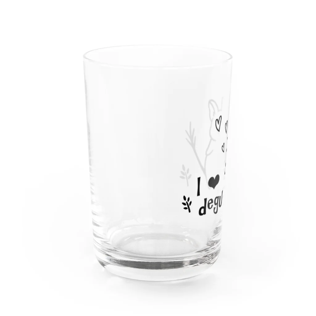 ぼたもちFactoryのI LOVE DEGU Water Glass :left