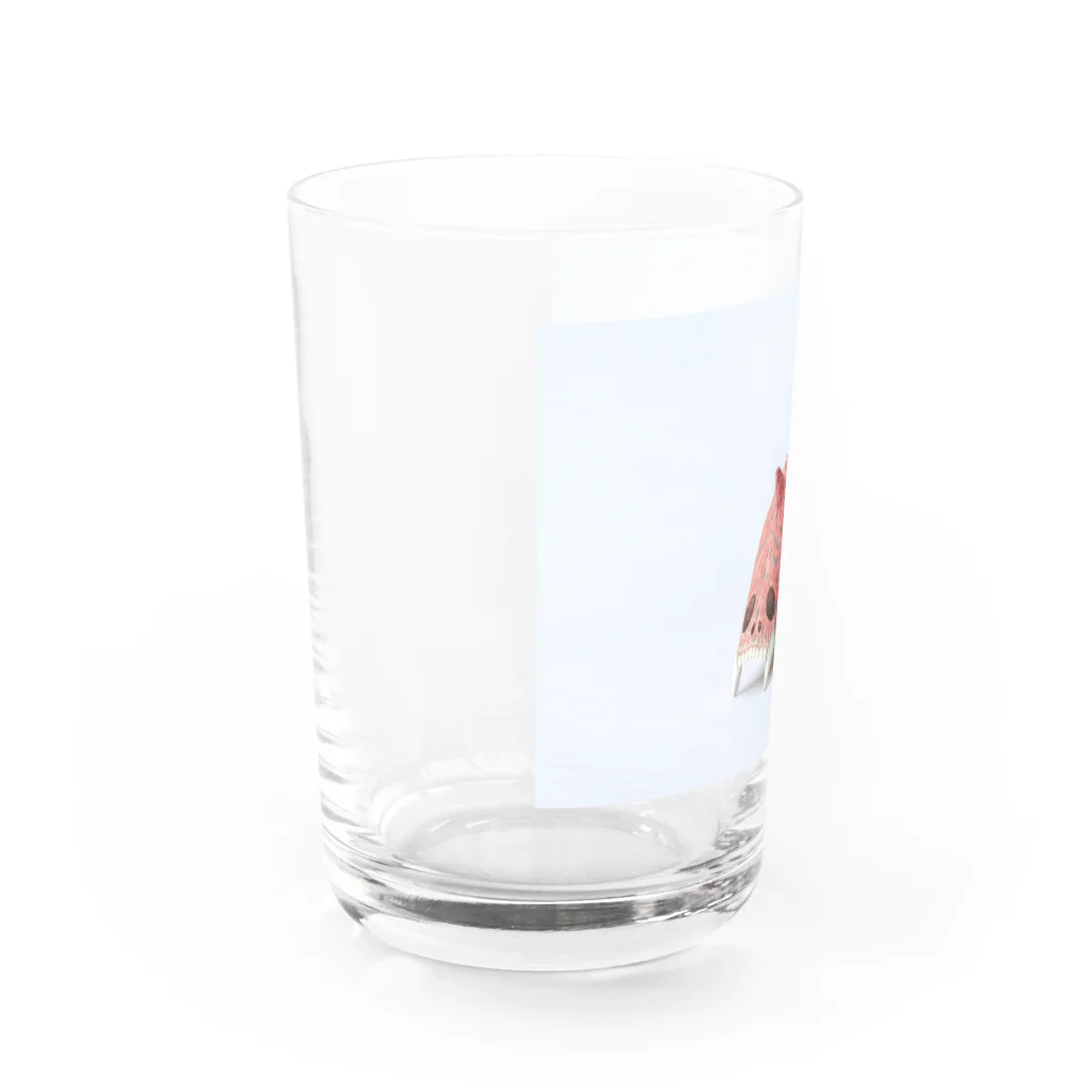 Wakana_kogetudoの赤鬼ドクロ Water Glass :left