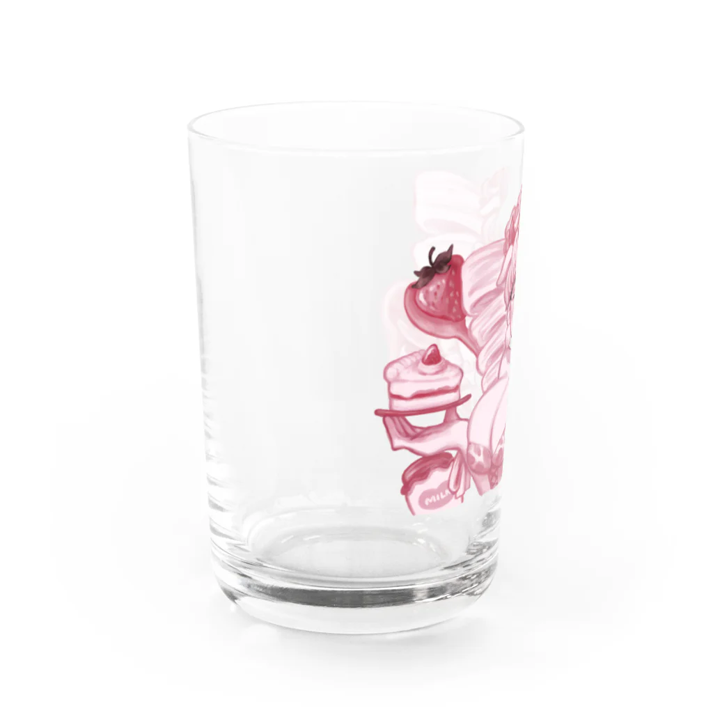 白玉フルーツポンチのMoo❤️Moo❤️Cow Water Glass :left