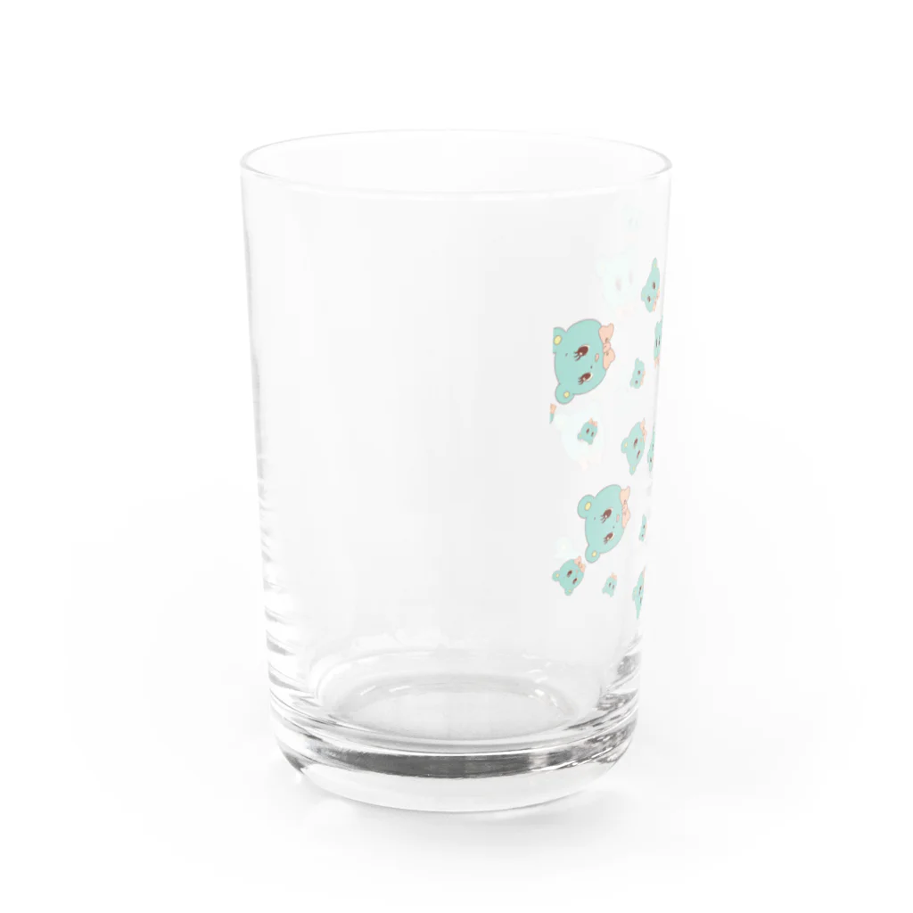 ありちゃんのショップのレトロくまさん(総柄) Water Glass :left