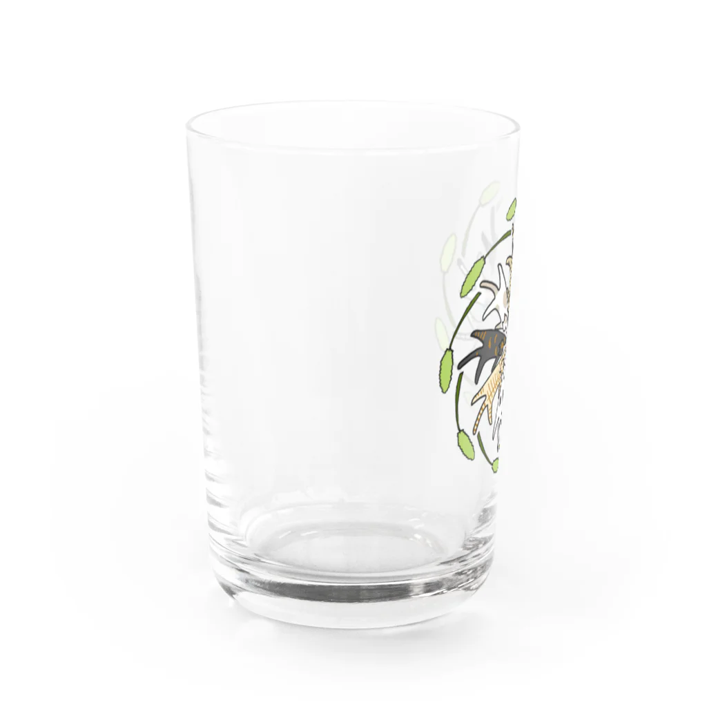 梅咲イラストワークの和猫じゃらし Water Glass :left