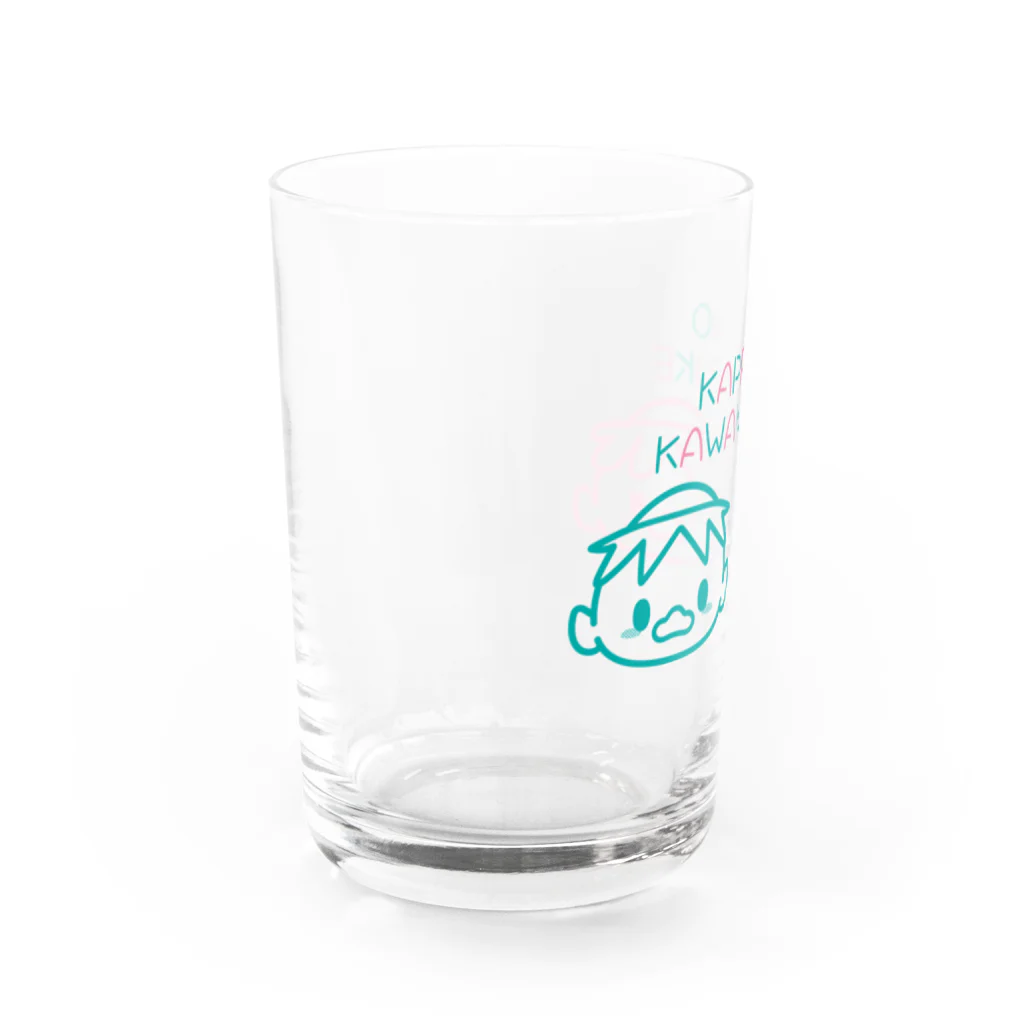 kima-maniのかっぱのかわのすけ-フェイス2- Water Glass :left