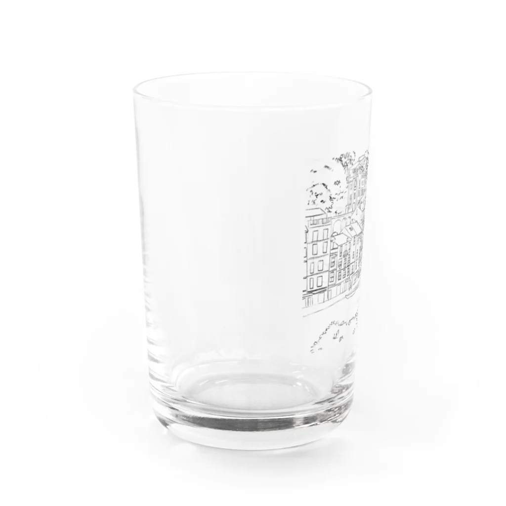 イラストレーター　　fuyuのイタリアの風景 Water Glass :left