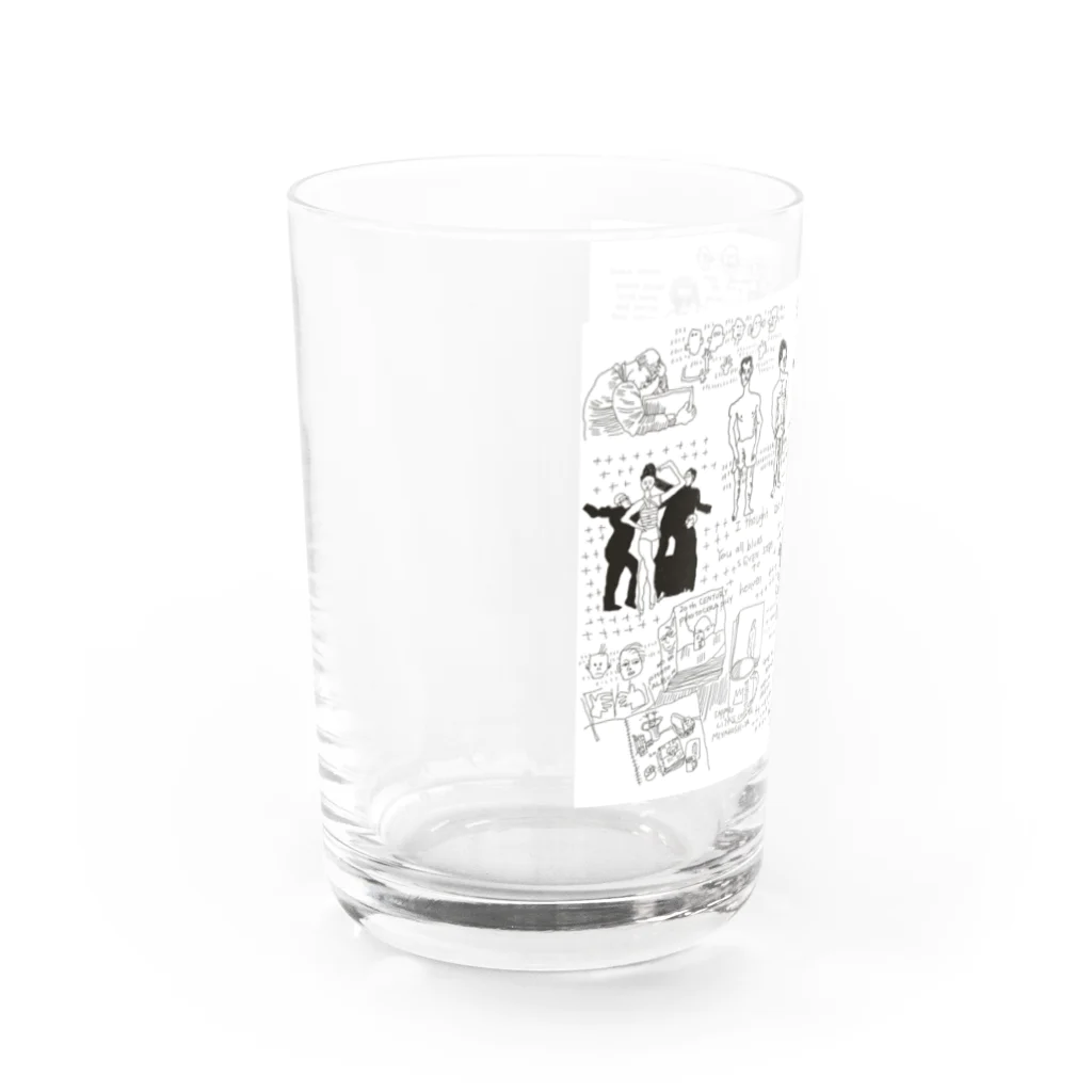 カリガリ亭のスケッチのコラージュ３ Water Glass :left