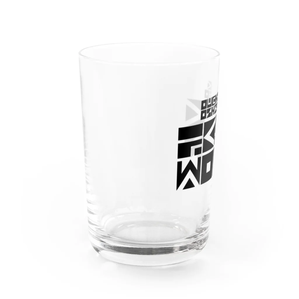 かえるぴょん工房(SUZURI出張所)のテレワーク (くろ) Water Glass :left