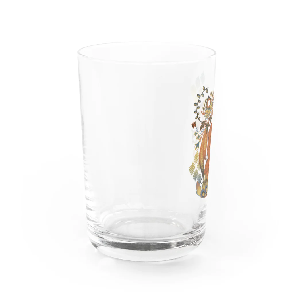 IZANAMI by Akane Yabushitaのゾウの親子🐘 Water Glass :left