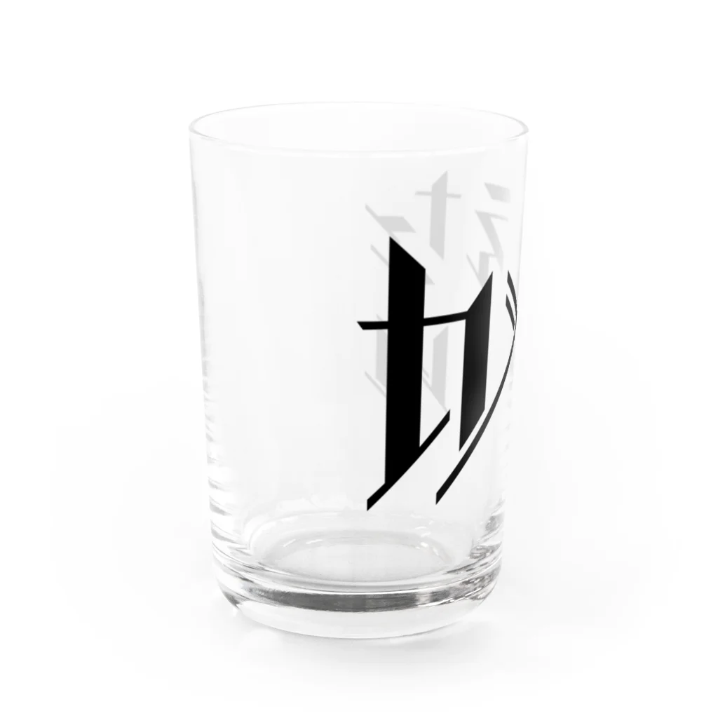 SANKAKU DESIGN STOREのどう足掻いても帰りたい。 ブラック Water Glass :left