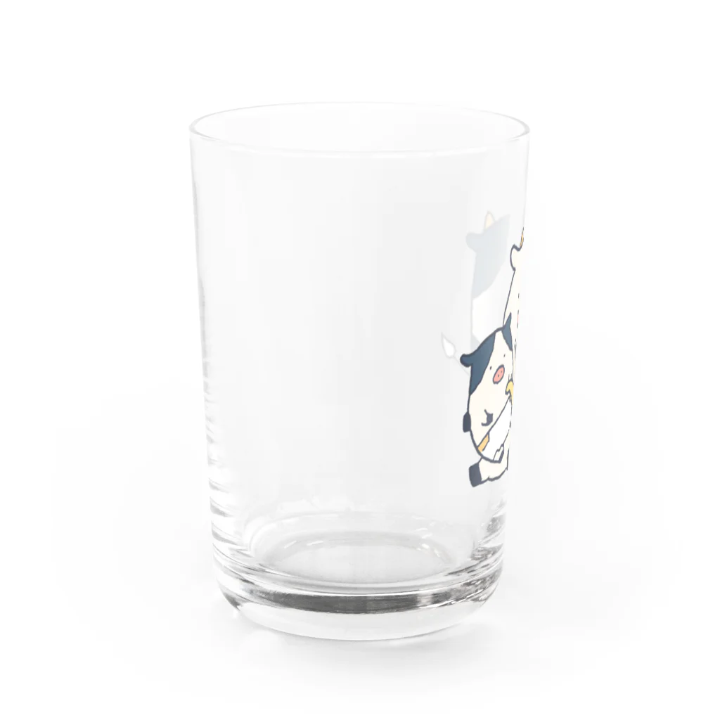 みずま動物園の親子うし Water Glass :left