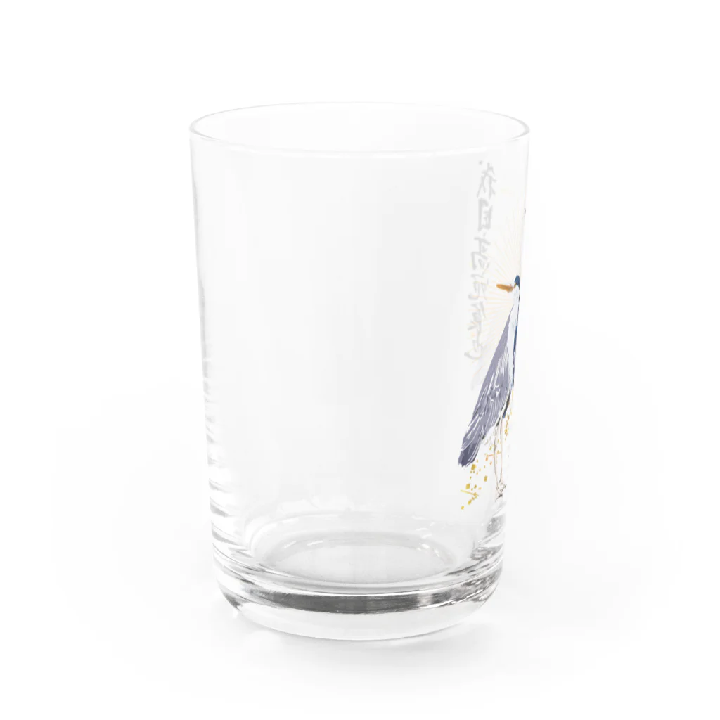 HIRAMATAの和風アオサギ Water Glass :left