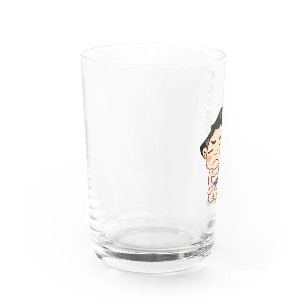 TokyoSienneの「かたじけない🙇‍♂️ 」〜どすこい！気ままに相撲ライフ〜 Water Glass :left