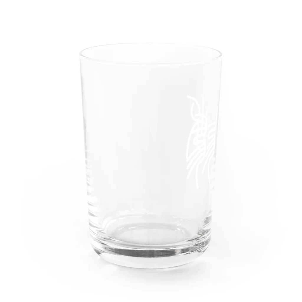 風天工房の弱者（篆書体）白 Water Glass :left