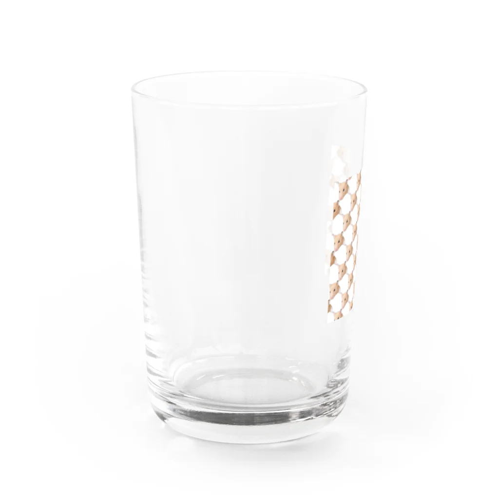 のんびり屋さんのハム千鳥柄 Water Glass :left